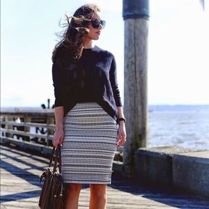 Ann Taylor Loft Jacquard Pencil Skirt